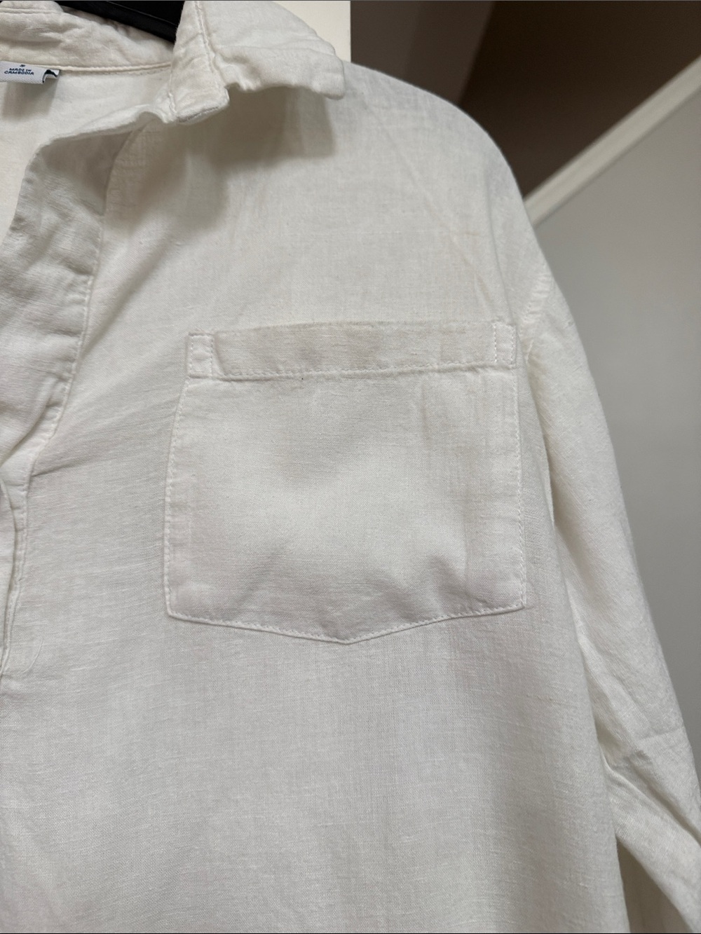 Old Navy Off White Linen end V Neck Tunic Top Small - Picture 3 of 8